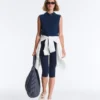 Pull sans manches en maille ajourée Pull sans manches en maille ajourée