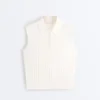 Pull sans manches en maille ajourée Pull sans manches en maille ajourée