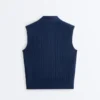 Pull sans manches en maille ajourée Pull sans manches en maille ajourée