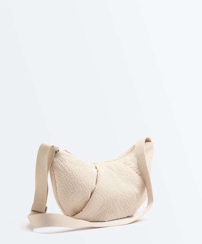 Sac à bandoulière matelassé texturé Sac à bandoulière matelassé texturé