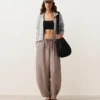 Pantalon bouffant 100 % lin