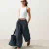 Pantalon bouffant 100 % lin