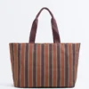 Sac fourre-tout en toile rayée Sac fourre-tout en toile rayée