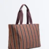 Sac fourre-tout en toile rayée Sac fourre-tout en toile rayée