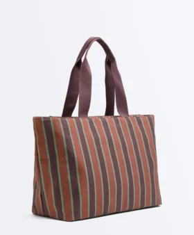 Sac fourre-tout en toile rayée