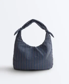Sac rayé avec nœud