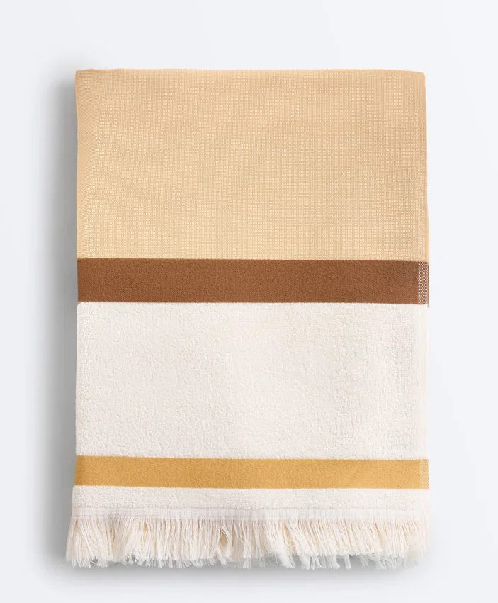 Serviette rayée 100 % coton Serviette rayée 100 % coton
