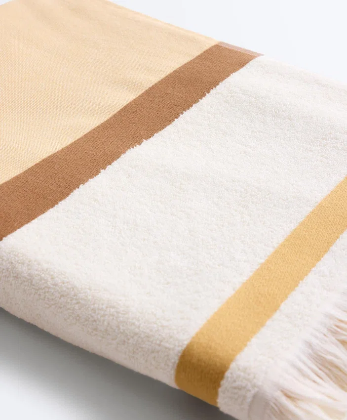 Serviette rayée 100 % coton Serviette rayée 100 % coton