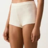 Short de bikini taille haute en crochet à texture bulles