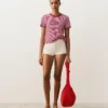 Short de bikini taille haute en crochet à texture bulles