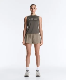 T-shirt technique sans manches avec inscription