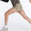 Short technique 2-en-1 à carreaux et taille mi-haute Short technique 2-en-1 à carreaux et taille mi-haute