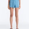 Shorts en maille torsadée délavée