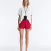 Shorts en maille torsadée délavée