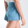 Shorts en maille torsadée délavée