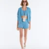 Shorts en maille torsadée délavée