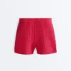 Shorts en maille torsadée délavée