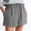Shorts en mélange de lyocell à carreaux vichy Shorts en mélange de lyocell à carreaux vichy
