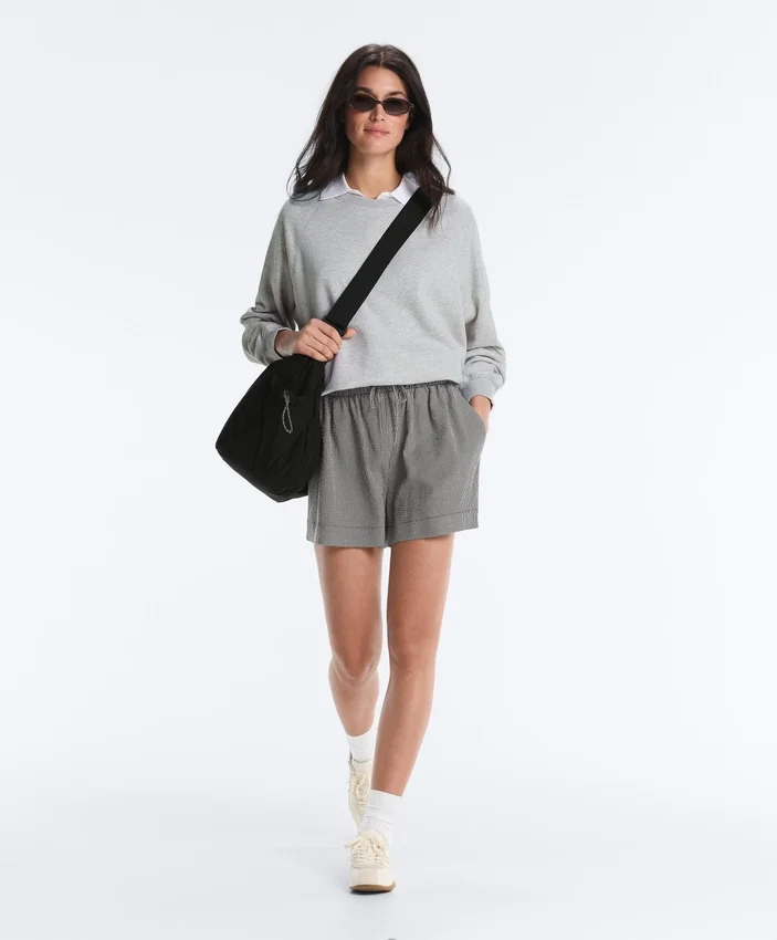 Shorts en mélange de lyocell à carreaux vichy Shorts en mélange de lyocell à carreaux vichy