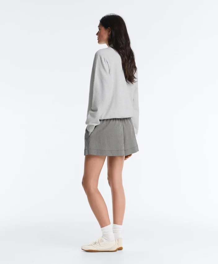 Shorts en mélange de lyocell à carreaux vichy Shorts en mélange de lyocell à carreaux vichy