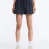 Shorts en piqué de coton à fines rayures Shorts en piqué de coton à fines rayures