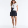 Shorts en piqué de coton à fines rayures Shorts en piqué de coton à fines rayures