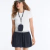 Shorts en piqué de coton à fines rayures Shorts en piqué de coton à fines rayures