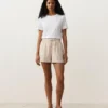 Shorts taille moyenne 100 % lin Shorts taille moyenne 100 % lin