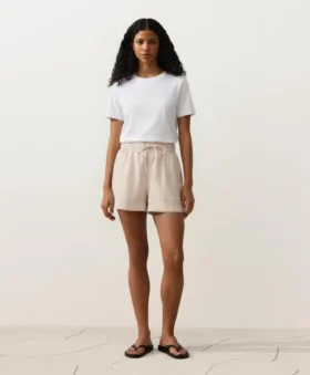 Shorts taille moyenne 100 % lin