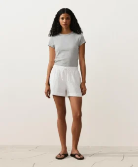 Shorts taille moyenne 100 % lin Shorts taille moyenne 100 % lin