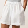 Shorts taille moyenne 100 % lin Shorts taille moyenne 100 % lin