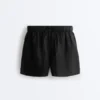 Shorts taille moyenne 100 % lin Shorts taille moyenne 100 % lin