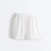 Shorts taille moyenne 100 % lin Shorts taille moyenne 100 % lin