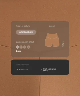 Shorty taille haute Comfortlux de 10 cm