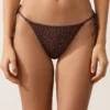 Slip culotte à couverture moyenne à nouer, imprimé léopard