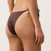 Slip culotte à couverture moyenne à nouer, imprimé léopard