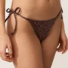 Slip culotte à couverture moyenne à nouer, imprimé léopard