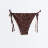 Slip culotte à couverture moyenne à nouer, imprimé léopard