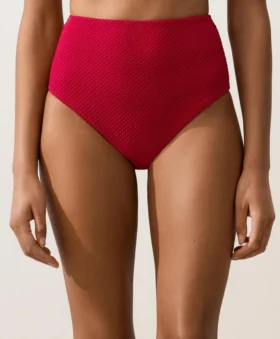 Slip culotte taille haute en tissu gaufré
