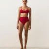 Slip culotte taille haute en tissu gaufré