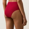 Slip culotte taille haute en tissu gaufré