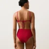 Slip culotte taille haute en tissu gaufré