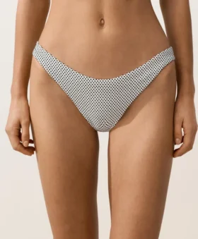 Slip culotte U à couverture moyenne en jacquard à pois