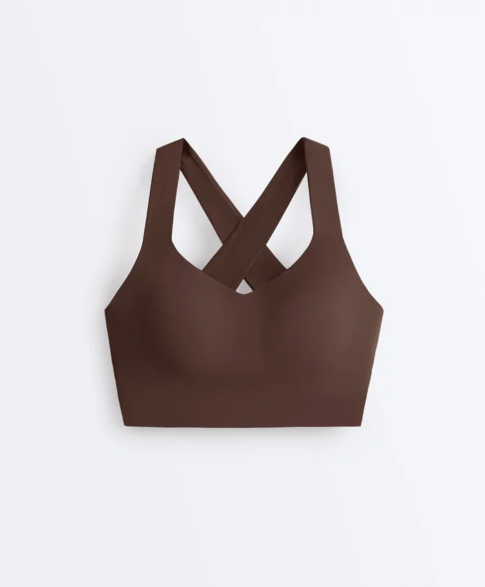 Soutien-gorge croisé dans le dos, maintien moyen et toucher léger Soutien-gorge croisé dans le dos, maintien moyen et toucher léger
