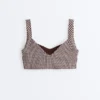 Soutien-gorge de sport à carreaux à maintien moyen Soutien-gorge de sport à carreaux à maintien moyen