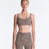 Soutien-gorge de sport à carreaux à maintien moyen Soutien-gorge de sport à carreaux à maintien moyen