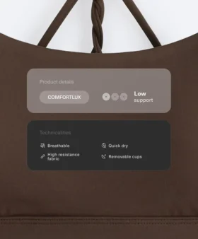 Soutien-gorge de sport Comfortlux à maintien léger avec bretelles croisées
