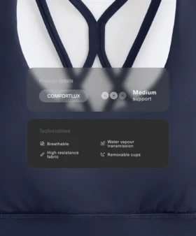 Soutien-gorge de sport Comfortlux à maintien moyen avec bonnets