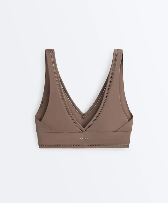 Soutien-gorge de sport Comfortlux à maintien moyen avec ourlet ajouré Soutien-gorge de sport Comfortlux à maintien moyen avec ourlet ajouré