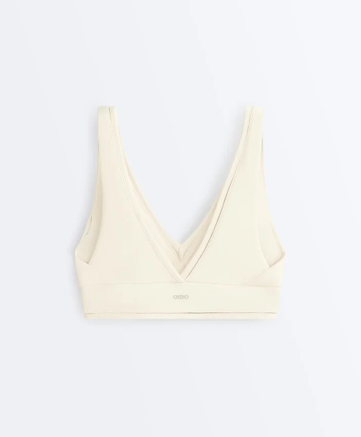 Soutien-gorge de sport Comfortlux à maintien moyen avec ourlet ajouré Soutien-gorge de sport Comfortlux à maintien moyen avec ourlet ajouré